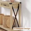 Nasitip Farmhouse Sofa Table - Console Table with Rattan Drawers, Entryway Table with Storage for Living Room, Hallway, Foyer - 3 of 4