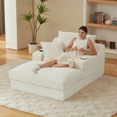 Resenkos 47.24 inch modern comfortable cushioned compression sofa with unique cushion design, Lounge chair for Living room, Bedroom,