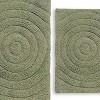 Knightsbridge Stylish And Comfortable Traditional Echo Design 2 PC Cotton Bath Rug Set 20"x30" & 24"x40" Ivory - 4 of 4