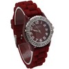 Olivia Pratt Every Day Thin Band Silicone and Rhinestones Colorful Women Watch - image 3 of 4