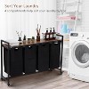 COZONY Multi-Bag Rolling Laundry Basket Hamper with Removable Oxford Bags, 2/3/4-Bag Laundry Organizer with Wheels, Rustic 43.5L Laundry Cart - 4 of 4