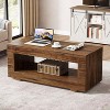Hommoo 43.3" Modern Farmhouse Coffee Table with Storage - 3 of 4