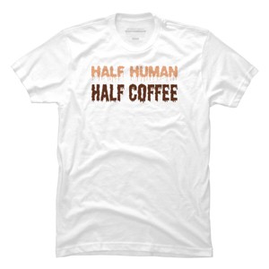 Men's Design By Humans Funny Halloween Costume For Coffee Addicts By TeeShirtMadness T-Shirt - 1 of 4