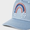 Girls' Americana Trucker Hat - Cat & Jack™ Blue Denim - 3 of 3