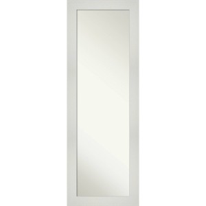 19" x 53" Non-Beveled Mosaic White Full Length Mirror - Amanti Art: Polystyrene Frame, Wall or Door Mounted - 1 of 4