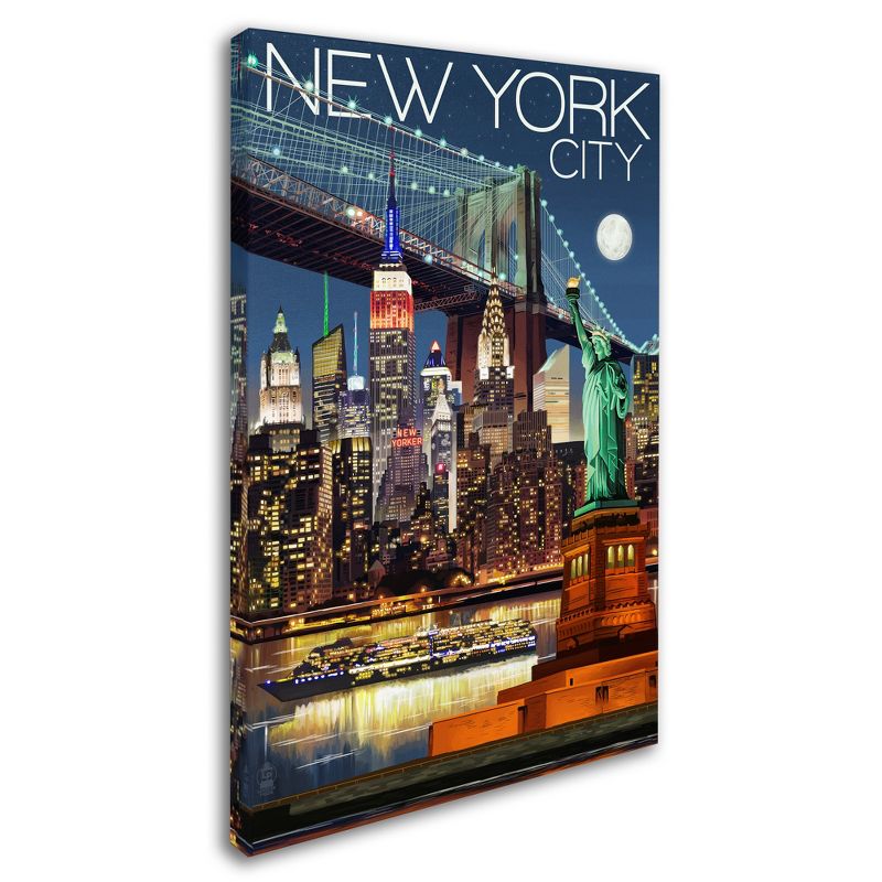 Trademark Fine Art -Lantern Press 'New York' Canvas Art, 1 of 4