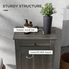 LunaLulinlk Kitchen Tilt Out Trash Bin Cabinet Free Standing Recycling Cabinet Trash Can Holder With Drawer, Charcoal Gray black - 3 of 4