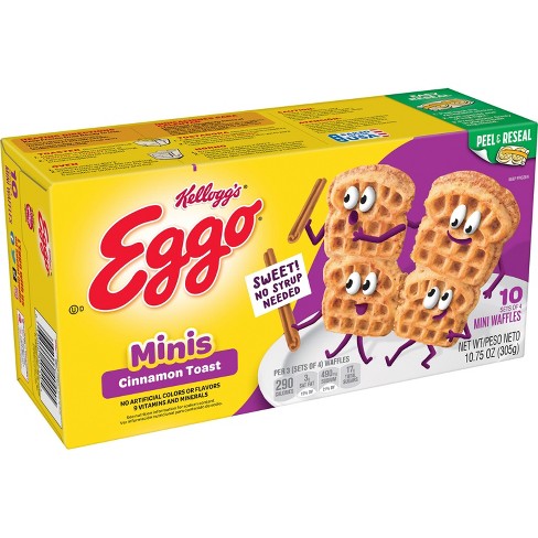 Eggo Minis Cinnamon Flavored Waffle, 2.64 Ounce - 72 per Case.