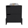 FONTOI Nightstand with 2 Drawers, End Table with Spacious Storage Space for Bedroom, Black, 17.01"*19.92"*14.57" - 4 of 4