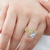 Pompeii3 Certified 3 1/2Ct Marquise Diamond Bridal Set 14k Gold or Platinum Lab Created - 3 of 4