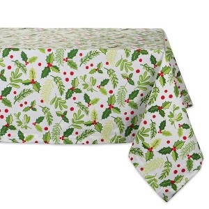 Design Imports Boughs of Holly Print Tablecloth - 1 of 4