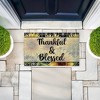Stupell Industries Thankful & Blessed Sunflowers Printed Outdoor Door Mat, design by Kim Allen, 18"x30" - 4 of 4
