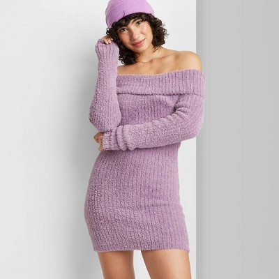 Lavender sweater hot sale dress