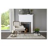 Napoleon Traditional French Accent Chair Ash - Baxton Studio: Cedar Frame, No Assembly, Polyester Upholstery - 2 of 4