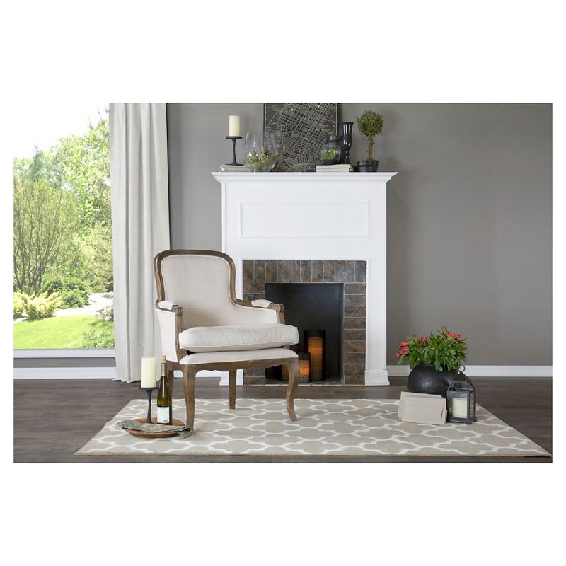 Napoleon Traditional French Accent Chair Ash - Baxton Studio, 3 of 8