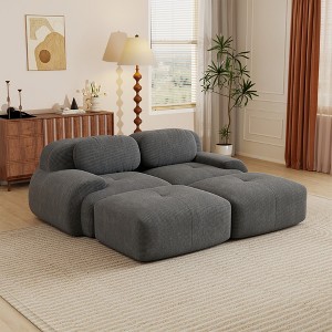Aukfa Modular Corduroy Sectional Sofa with Ergonomic Support - Pet Friendly, Easy Assembly, Non-Slip Base Design - 1 of 4