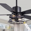 Bella Depot 46" Black Industrial Caged Ceiling Fan with Light and Remote - 2 of 4