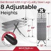 Bartnelli Heavy Duty Ironing Board 48x15, Shirt Master Square Edge, Turbo & Park Zone, Denim Gray - 2 of 4