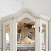 Lighted Corner Curio Cabinet with Tempered Glass Doors & Shelves - Elegant Display Storage for Living Room & Bedroom Decor - 4 of 4
