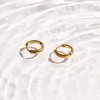 EVRY JEWELS WATERPROOF Gold or Silver Plated Stainless Steel Smooth Curve Hoop Earrings - 3 of 3