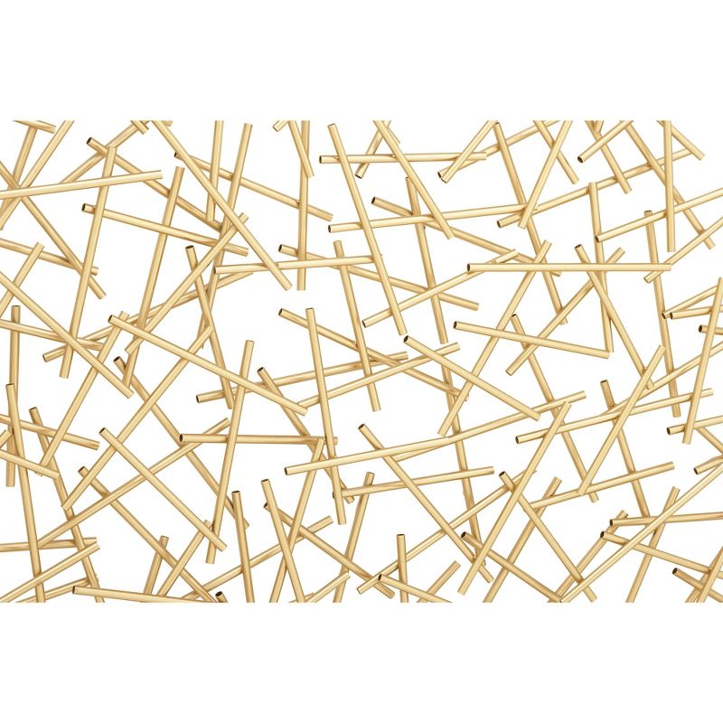 Contemporary Metal Geometric Overlapping Lines Wall Decor Gold - Olivia &#38; May, 4 of 17