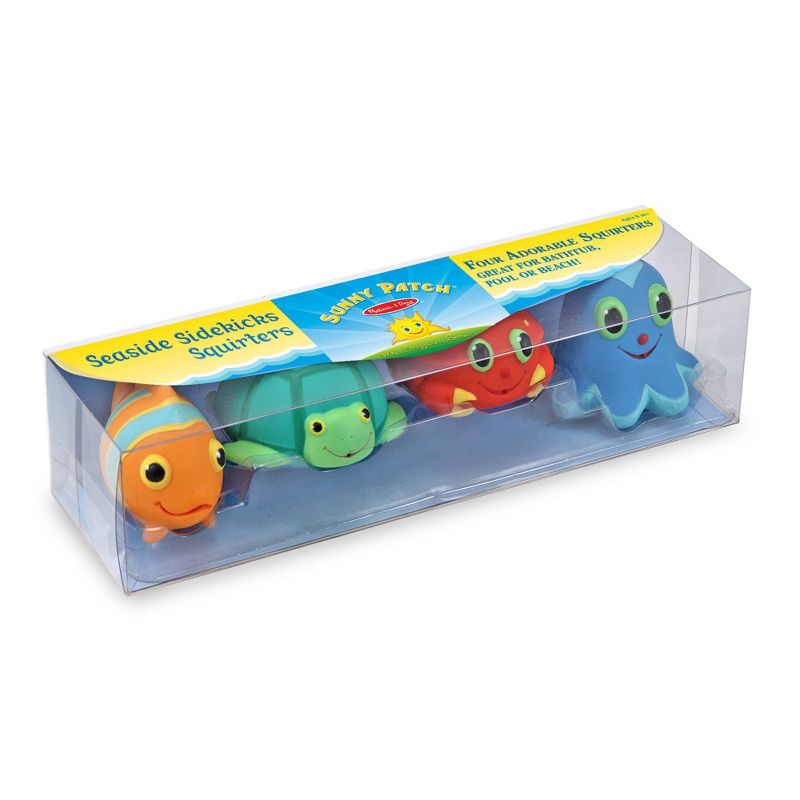 Melissa &#38; Doug Sunny Patch Seaside Sidekicks Squirters With 4 Squeeze-and-Squirt Animals - Water Toys for Kids, 4 of 11