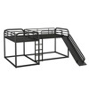 YOOCOZZ Full and Twin Size L-Shaped Bunk Bed with Slide and Short Ladder - 2 of 4