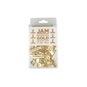 JAM Paper Bulldog Clip Gold 15/Pack 336131262 - 1 of 4