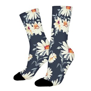 Daisy Flowers Women Printed Crew Socks Funny Funky Socks Soft Polyester Novelty Gifts for Artists Men - 1 of 1