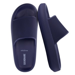 CUSHIONAIRE Men's Feather cloud recovery pool slide with +Comfort - 1 of 4
