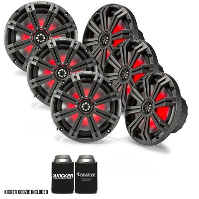 Kicker 8" Charcoal Marine LED Speakers - 3-Pairs of OEM replacement speakers