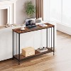 41‘’ Narrow Entryway Console Table，2 Tier Entry Way Console Entrance Table, Industrial Entryway Table with Metal Frame，for Entryway - 3 of 4
