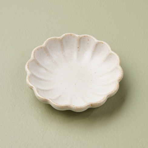 Fluted Ceramic Trinket Dish Vintage Cream - Hearth & Hand™ With