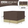 Aoodor Gazebo Curtain Replacement - Universal 4-Panel Sidewalls, Patio Privacy Curtains(Curtain Only) - 3 of 4