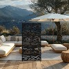 Wooakway 35" x 72" Black Metal Garden Trellis Privacy Screen Indoor Outdoor Room Divider Lattice Panel - 4 of 4