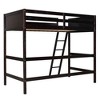 PAGED Simple Wooden Loft Bed Bunk Bed, Twin Size Bed Frame with Inclined Ladder and Guardrail for Kids, Teens, Adults - 3 of 4