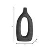 Sagebrook Home 14"H, Cut-out Vase, Paulownia Wood Black Finish, Decorative Rustic Vase Wedding Centerpieces Tabletop Decor for the Living Room, - 3 of 4