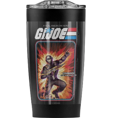 G.I. Joe Snake Eyes Card Steel Tumbler 20oz Coffee Travel Mug