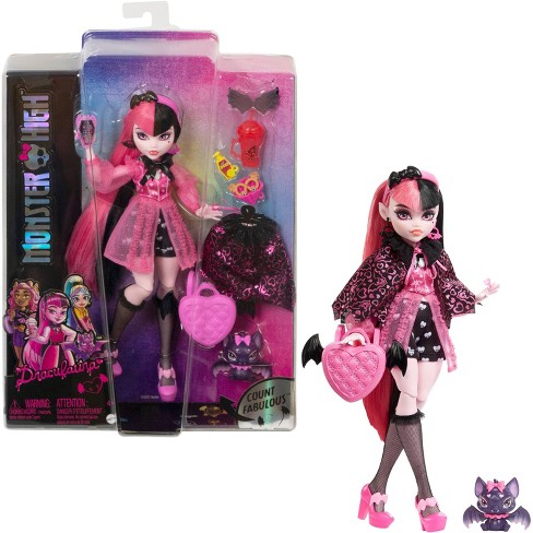 Monster High Draculaura Fashion Doll in Monster Ball Party Dress with  Accessories