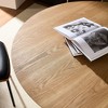 VYNXARIA 46.45 inch MDF Dining Table for Dining Room Round Dinner Tables Mid-Century Modern Table OAK - 3 of 4