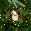 Northlight Holly and Berry Mouse Christmas Hanging Decoration - 9" - Green and Ivory - 2 of 4