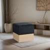 Meridian Furniture,Havre Velour Fur Fabric Ottoman/Stool - 2 of 4