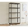 Vynxaria Black 5-Tier Adjustable Utility Storage Shelves - Heavy Duty Metal Rack - 2 of 4