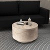 LeisureMod Terra 18" Round Fiberstone Side Table – Weatherproof Indoor & Outdoor Accent Table, Minimalist Design for Living Room, Office, and Patio - 2 of 4
