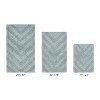 Hugo 3-Piece Bath Rug Set 100% Premium Cotton Tufted Chevron Pattern Bathmats for Bathroom, Super Soft Absorbent Machine Washable - 2 of 4