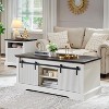 46" Lift Top Coffee Table with Sliding Door, Modern Coffee Table with Adjustable Shelf & Hidden Compartment for Living Room, Office - 2 of 4