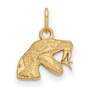 Black Bow Jewelry 14k Yellow Gold Plated Sterling Silver Florida A&M Rattlers NCAA Extra Small Pendant - 1 of 3
