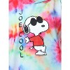 Peanuts Snoopy Joe Cool Tie Dye Womens' Pajama Cropped Hooded Jogger Set Multicolored - image 2 of 4