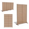 SEVOBAL Patio Decorative Screens 6 Piece Plastic Patio Screen with Venetian Flower Design for Yard, Garden, Indoor Spaces, Brown, 45.47"15.75"72.05" - 3 of 4