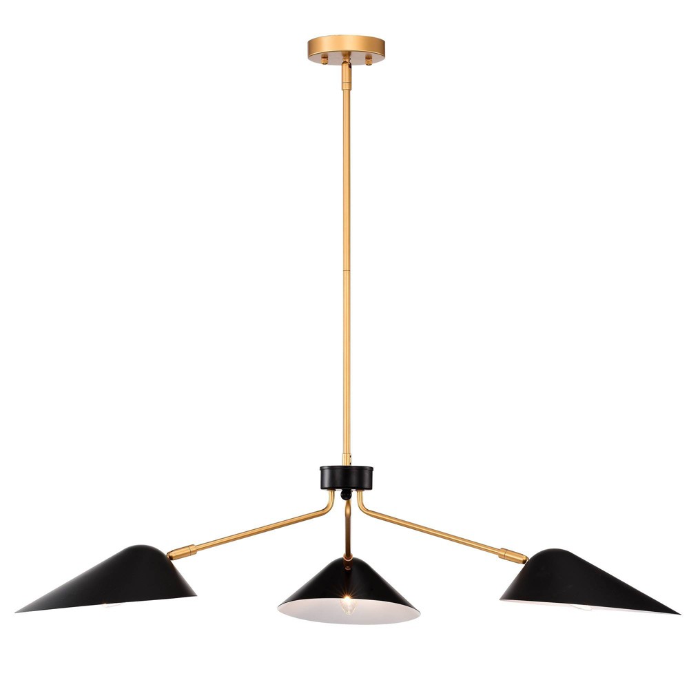 41" x 41" x 33" Abstract and Metal Stelle Branched Chandelier Black - Warehouse Of Tiffany: ETL Listed, Modern Ceiling Fixture